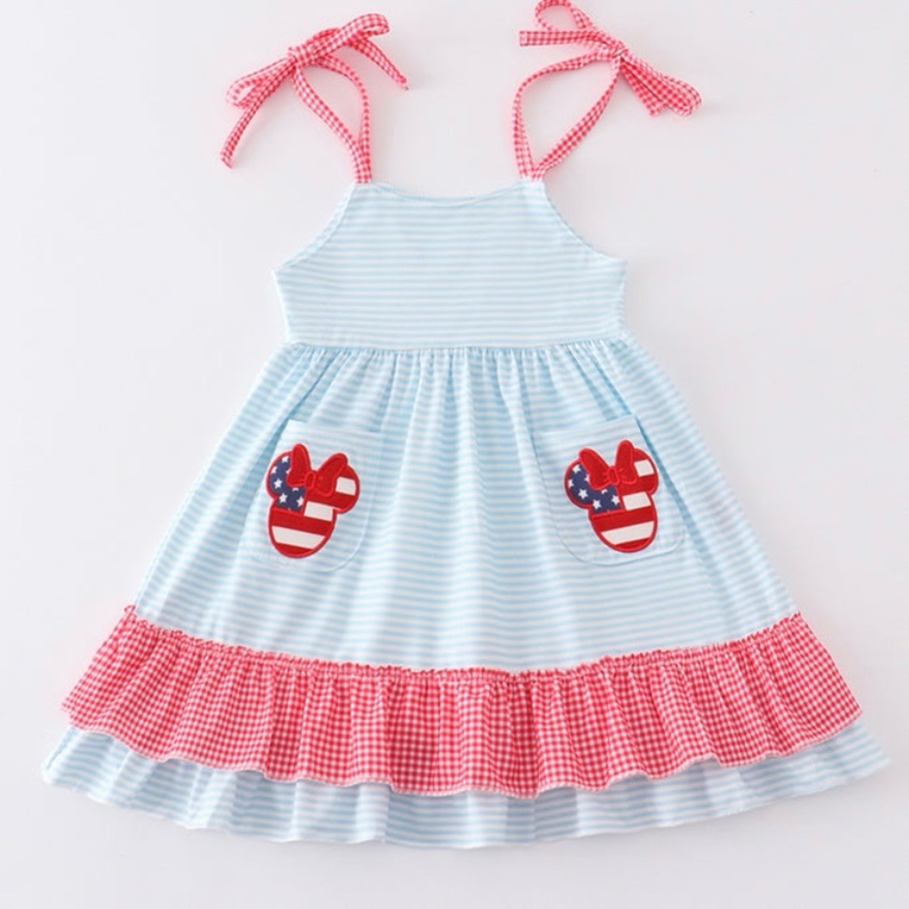 Boutique Girls Character Applique Ruffle Dress